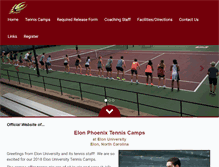 Tablet Screenshot of elontenniscamp.com
